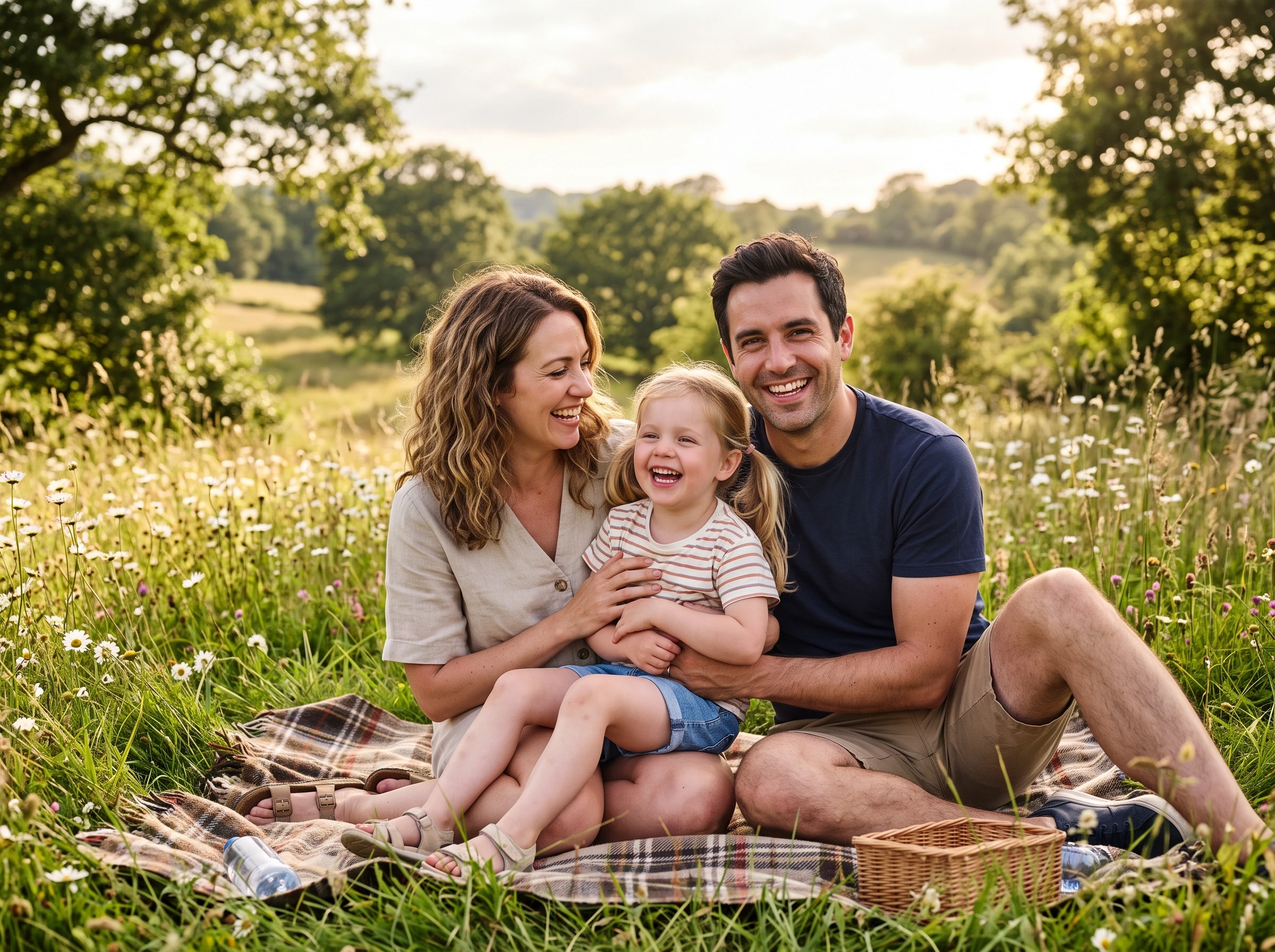 Família feliz com plano de saúde Benevida e Sermed
